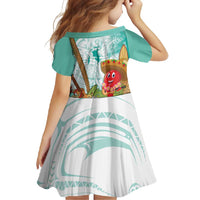 Hawaii Cinco de Mayo Family Matching Long Sleeve Bodycon Dress and Hawaiian Shirt Chili Pepper Hula Girl Tropical Vibes