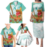 Hawaii Cinco de Mayo Family Matching Puletasi and Hawaiian Shirt Chili Pepper Hula Girl Tropical Vibes