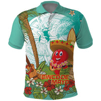 Hawaii Cinco de Mayo Polo Shirt Chili Pepper Hula Girl Tropical Vibes