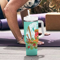 Hawaii Cinco de Mayo Tumbler With Handle Chili Pepper Hula Girl Tropical Vibes