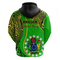 Polynesian Pride Cook Islands Hoodie Mangaia Gospel Day Green Version LT14 - Polynesian Pride