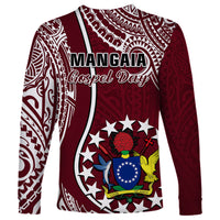 June 15 Mangaia Gospel Day Mangaia Cook Islands Long Sleeve Shirt Maroon Version LT14 - Polynesian Pride