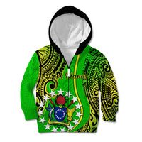 Polynesian Pride Cook Islands Kid Hoodie Kuki Airani Coat Of Arms LT14 - Polynesian Pride