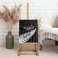 Custom New Zealand Silver Fern Cricket Canvas Wall Art Aotearoa Maori Go Black Cap LT14 - Polynesian Pride