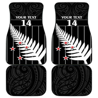 Custom New Zealand Silver Fern Cricket Car Mats Aotearoa Maori Go Black Cap LT14 - Polynesian Pride