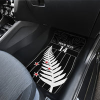 Custom New Zealand Silver Fern Cricket Car Mats Aotearoa Maori Go Black Cap LT14 - Polynesian Pride