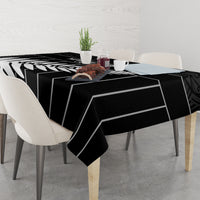 Custom New Zealand Silver Fern Cricket Tablecloth Aotearoa Maori Go Black Cap LT14 - Polynesian Pride