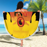 Custom Papua New Guinea Cricket Beach Blanket 2024 Go PNG LT14 - Polynesian Pride
