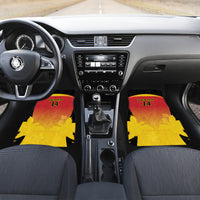 Custom Papua New Guinea Cricket Car Mats 2024 Go PNG LT14 Set 2pcs - Front Black - Polynesian Pride