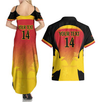 Custom Papua New Guinea Cricket Couples Matching Summer Maxi Dress and Hawaiian Shirt 2024 Go PNG LT14 - Polynesian Pride