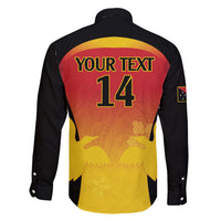 Custom Papua New Guinea Cricket Family Matching Short Sleeve Bodycon Dress and Hawaiian Shirt 2024 Go PNG
