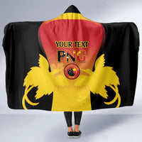 Custom Papua New Guinea Cricket Hooded Blanket 2024 Go PNG LT14 - Polynesian Pride