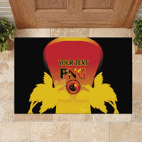 Custom Papua New Guinea Cricket Rubber Doormat 2024 Go PNG LT14 - Polynesian Pride