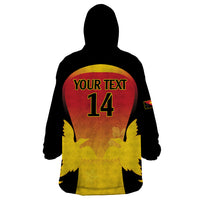 Custom Papua New Guinea Cricket Wearable Blanket Hoodie 2024 Go PNG LT14 - Polynesian Pride