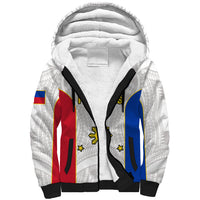 Personalised Philippines Rugby Sherpa Hoodie Pacific Pilipinas Go Tamaraws LT14 Unisex White - Polynesian Pride