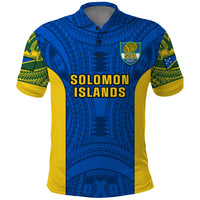 Custom Solomon Islands Rugby Polo Shirt Pacific Go Solies LT14 Blue - Polynesian Pride