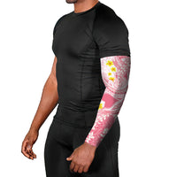 Pink Hawaii Shark Tattoo Arm Sleeves Puakenikeni Lei Plumeria Polynesian Pattern LT14 - Polynesian Pride