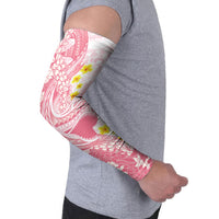 Pink Hawaii Shark Tattoo Arm Sleeves Puakenikeni Lei Plumeria Polynesian Pattern LT14 - Polynesian Pride