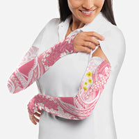 Pink Hawaii Shark Tattoo Arm Sleeves Puakenikeni Lei Plumeria Polynesian Pattern LT14 - Polynesian Pride