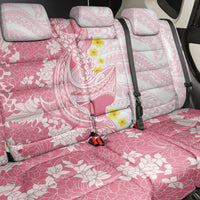 Pink Hawaii Shark Tattoo Back Car Seat Cover Puakenikeni Lei Plumeria Polynesian Pattern LT14 - Polynesian Pride