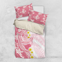 Pink Hawaii Shark Tattoo Bedding Set Puakenikeni Lei Plumeria Polynesian Pattern LT14 US Twin 172cm x 218cm Pink - Polynesian Pride