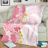 Pink Hawaii Shark Tattoo Blanket Puakenikeni Lei Plumeria Polynesian Pattern LT14 - Polynesian Pride