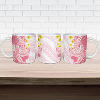 Pink Hawaii Shark Tattoo Ceramic Mug Puakenikeni Lei Plumeria Polynesian Pattern LT14 - Polynesian Pride