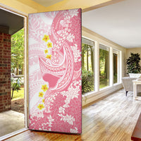 Pink Hawaii Shark Tattoo Door Cover Puakenikeni Lei Plumeria Polynesian Pattern LT14 - Polynesian Pride