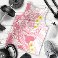 Pink Hawaii Shark Tattoo Men Tank Top Puakenikeni Lei Plumeria Polynesian Pattern LT14 - Polynesian Pride