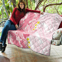Pink Hawaii Shark Tattoo Quilt Puakenikeni Lei Plumeria Polynesian Pattern LT14 - Polynesian Pride
