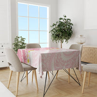 Pink Hawaii Shark Tattoo Tablecloth Puakenikeni Lei Plumeria Polynesian Pattern LT14 - Polynesian Pride