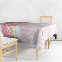 Pink Hawaii Shark Tattoo Tablecloth Puakenikeni Lei Plumeria Polynesian Pattern LT14 - Polynesian Pride