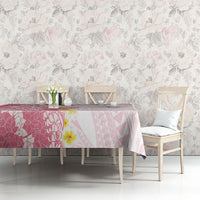 Pink Hawaii Shark Tattoo Tablecloth Puakenikeni Lei Plumeria Polynesian Pattern LT14 - Polynesian Pride