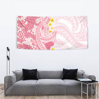 Pink Hawaii Shark Tattoo Tapestry Puakenikeni Lei Plumeria Polynesian Pattern LT14 - Polynesian Pride