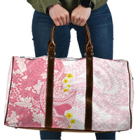 Pink Hawaii Shark Tattoo Travel Bag Puakenikeni Lei Plumeria Polynesian Pattern LT14 Pink - Polynesian Pride