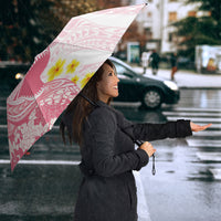 Pink Hawaii Shark Tattoo Umbrella Puakenikeni Lei Plumeria Polynesian Pattern LT14 - Polynesian Pride