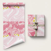 Pink Hawaii Shark Tattoo Wrapping Paper Puakenikeni Lei Plumeria Polynesian Pattern LT14 58" × 23" Pink - Polynesian Pride