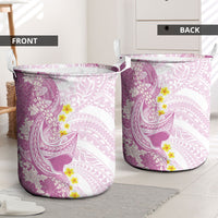 Purple Hawaii Shark Tattoo Laundry Basket Puakenikeni Lei Plumeria Polynesian Pattern LT14 - Polynesian Pride