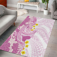Purple Hawaii Shark Tattoo Area Rug Puakenikeni Lei Plumeria Polynesian Pattern LT14 - Polynesian Pride