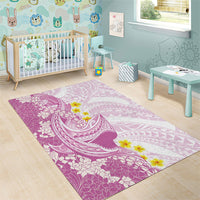 Purple Hawaii Shark Tattoo Area Rug Puakenikeni Lei Plumeria Polynesian Pattern LT14 - Polynesian Pride