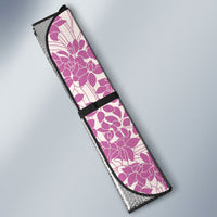 Purple Hawaii Shark Tattoo Auto Sun Shade Puakenikeni Lei Plumeria Polynesian Pattern LT14 - Polynesian Pride