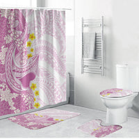 Purple Hawaii Shark Tattoo Bathroom Set Puakenikeni Lei Plumeria Polynesian Pattern LT14 Bathroom Set (4 pcs) Purple - Polynesian Pride