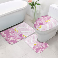 Purple Hawaii Shark Tattoo Bathroom Set Puakenikeni Lei Plumeria Polynesian Pattern LT14 - Polynesian Pride