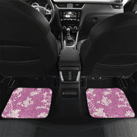 Purple Hawaii Shark Tattoo Car Mats Puakenikeni Lei Plumeria Polynesian Pattern LT14 Set 2pcs - Back Purple - Polynesian Pride