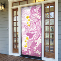 Purple Hawaii Shark Tattoo Door Cover Puakenikeni Lei Plumeria Polynesian Pattern LT14 - Polynesian Pride