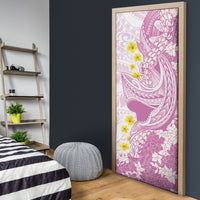 Purple Hawaii Shark Tattoo Door Cover Puakenikeni Lei Plumeria Polynesian Pattern LT14 - Polynesian Pride