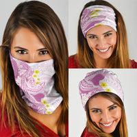 Purple Hawaii Shark Tattoo Neck Gaiter Puakenikeni Lei Plumeria Polynesian Pattern LT14 - Polynesian Pride
