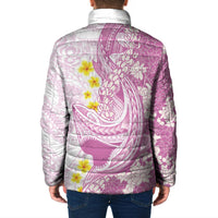Purple Hawaii Shark Tattoo Padded Jacket Puakenikeni Lei Plumeria Polynesian Pattern LT14 - Polynesian Pride