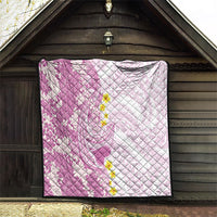 Purple Hawaii Shark Tattoo Quilt Puakenikeni Lei Plumeria Polynesian Pattern LT14 - Polynesian Pride