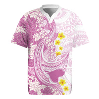 Purple Hawaii Shark Tattoo Rugby Jersey Puakenikeni Lei Plumeria Polynesian Pattern LT14 Purple - Polynesian Pride